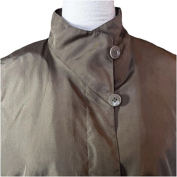 Rainshedder Women’s Trenchcoat With Zip In Quilted Liner Mock Collar Size Large - Picture 3 of 13